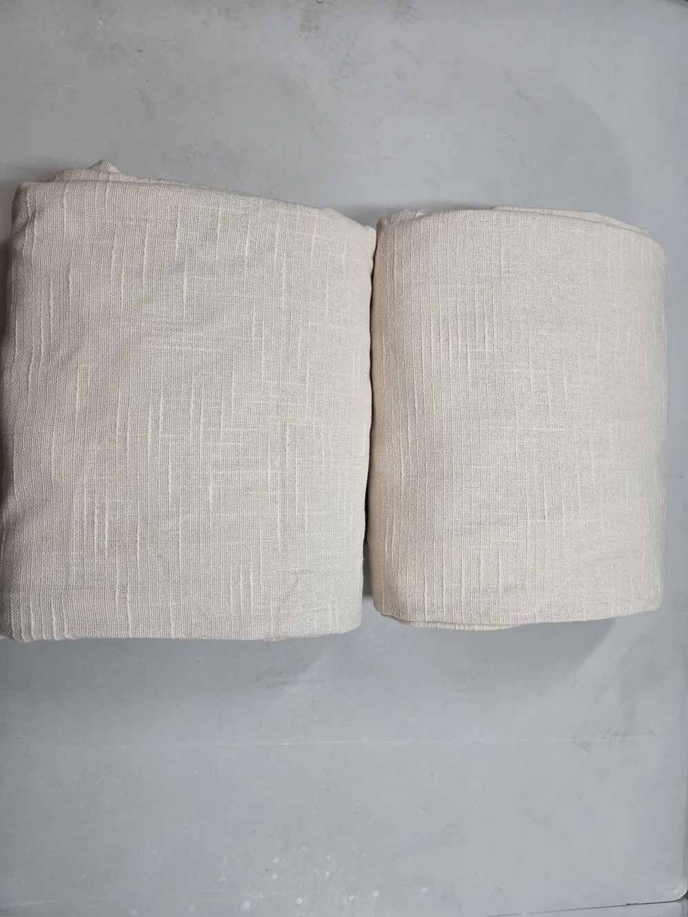 QUINCE Set Of 2 48x84 Cotton Slub Room Darkening Curtains Natural 1096